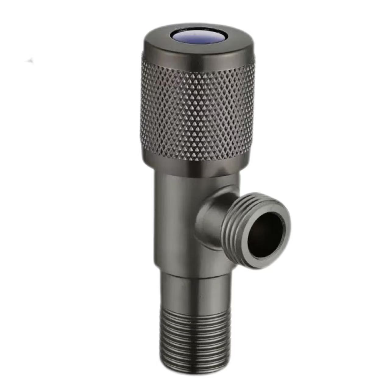 Katup Saluran Masuk Air Panas dan Dingin Universal Pegangan Knurled Gunmetal Katup Saluran Masuk Air Panas dan Dingin Universal Pegangan Knurled Gunmetal