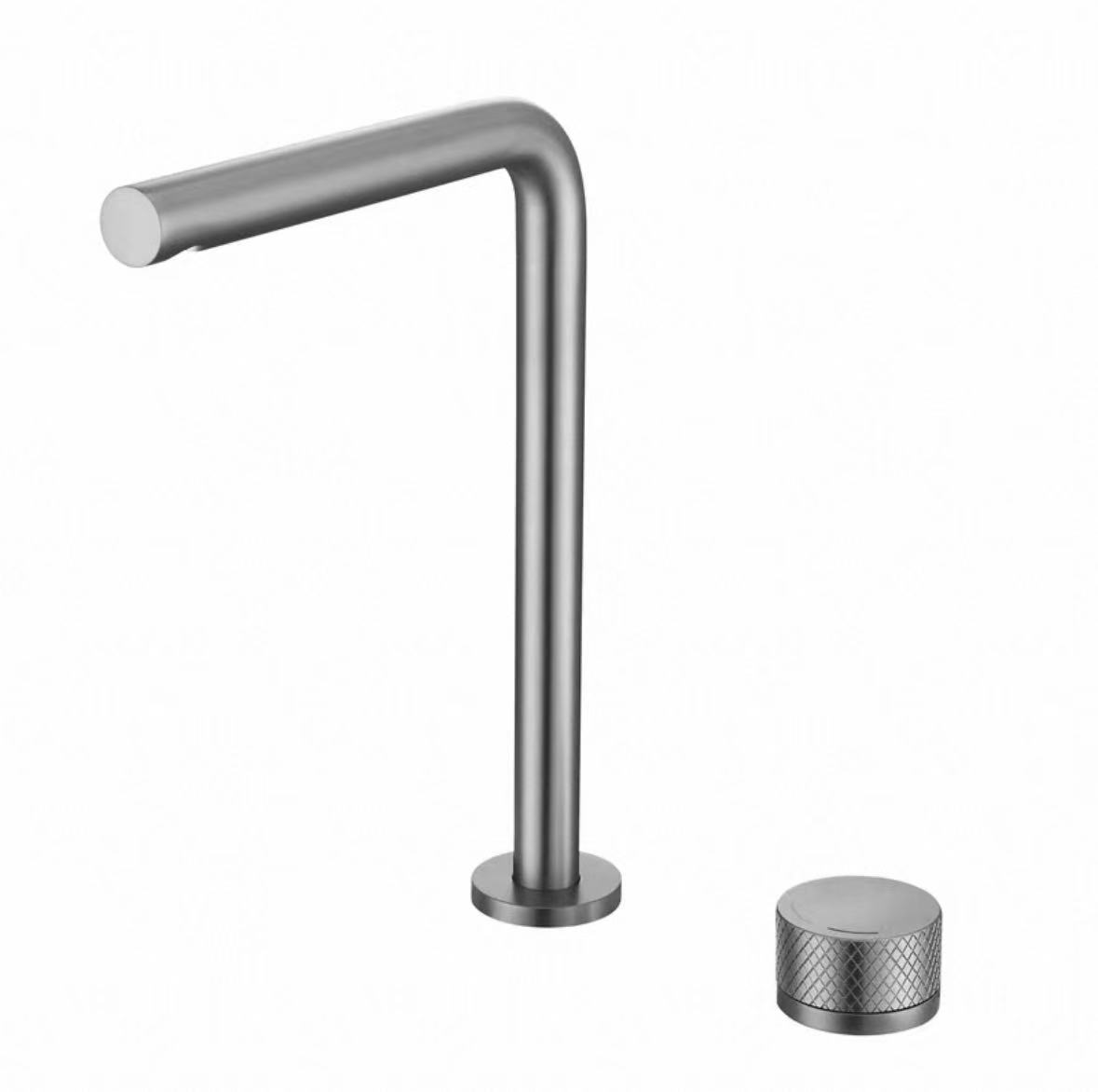 Faucet Split Geometris Hitam Murni