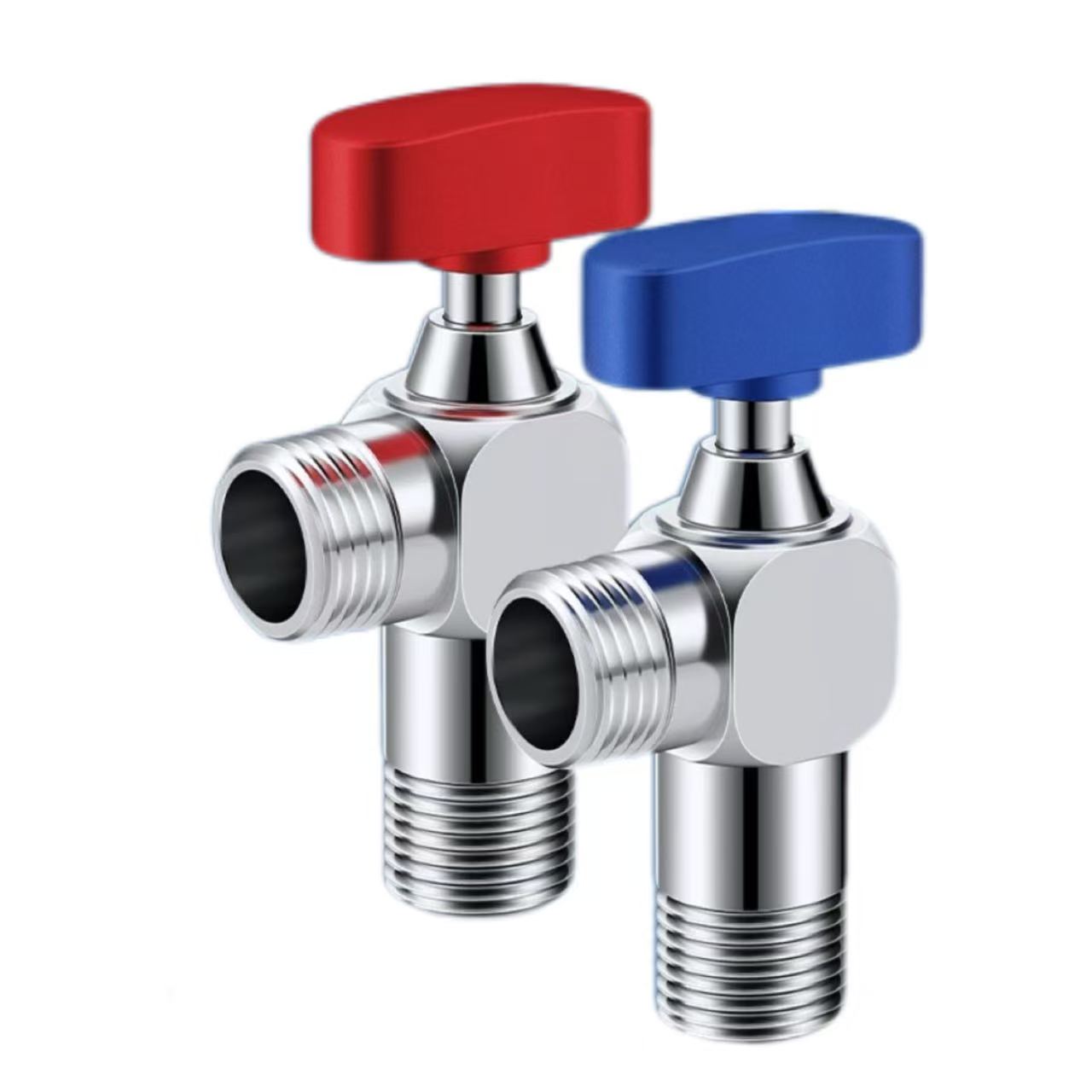T-Handle Katup Sudut Pembeda Merah Dan Biru T-Handle Katup Sudut Pembeda Merah Dan Biru